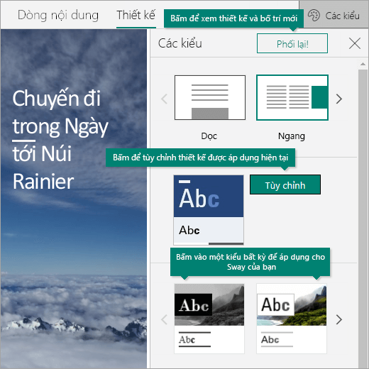 Các tùy chọn kiểu trong Sway
