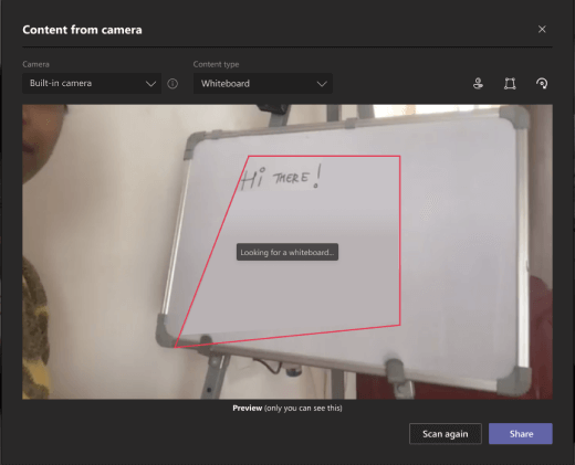 Phát hiện bảng trắng bằng camera