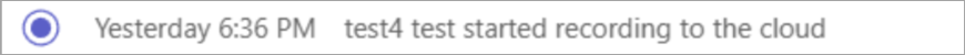 Screenshot of a recording start notification.