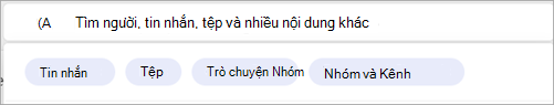 Ảnh chụp màn hình hiển thị các bộ lọc tìm kiếm liên quan đến một người cụ thể.