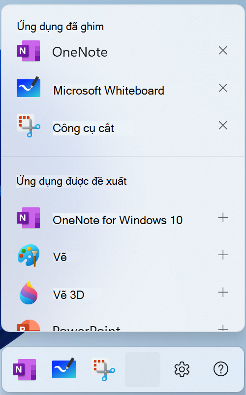 Ảnh chụp màn hình menu chỉnh sửa bút trong Windows 11.