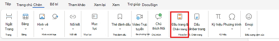 Nhập H&F từ Ribbon