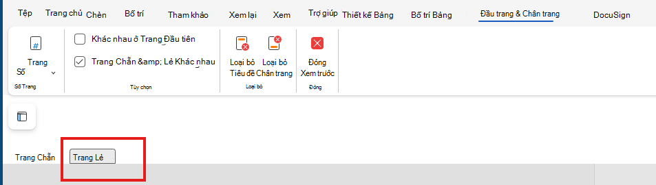 Chỉnh sửa trang lẻ&trang lẻ trên web