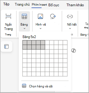 Chèn bảng