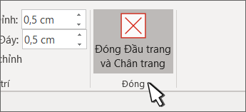 Nút Đóng Đầu trang