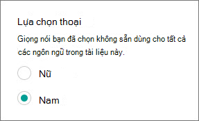 Lựa chọn giọng nói