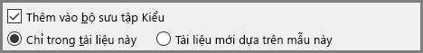 Thêm vào Bộ sưu tập Kiểu trong Word