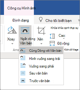 Tùy chọn Ngắt dòng