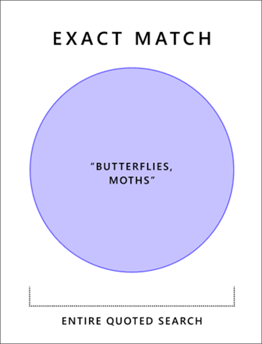 显示精确匹配运算符工作原理的维恩图