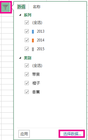 单击“选择数据”。