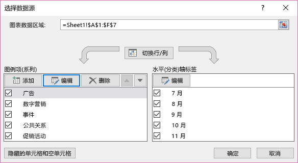 “选择数据源”对话框
