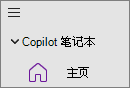 OneNote 中的Copilot 笔记本选项