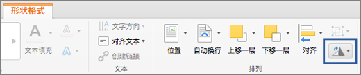 “格式”选项卡上的“旋转”按钮