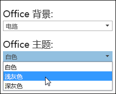 选择其他 Office 主题