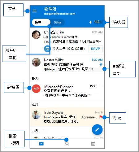 Outlook android 屏幕