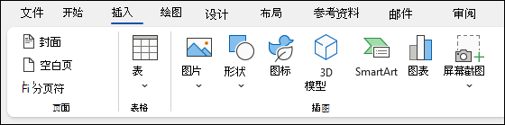 在 Word 中插入项目