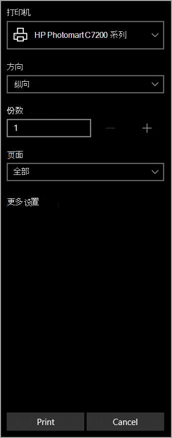 打印选项