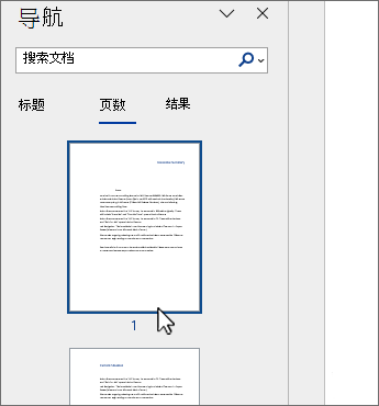Word“页面选择”选项卡窗格