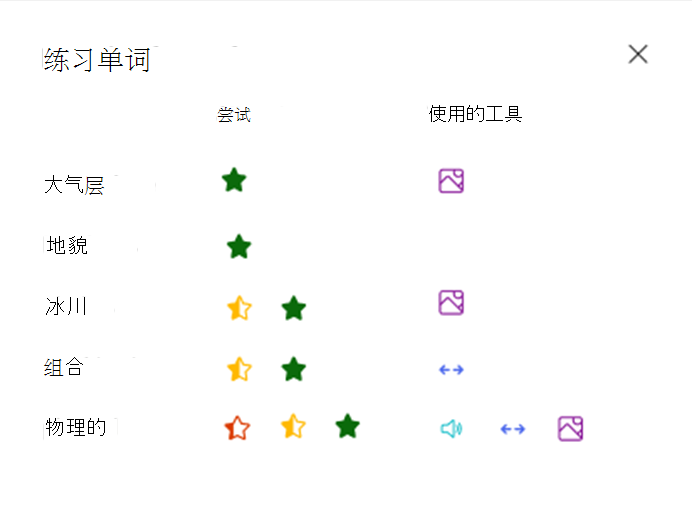 练习单词