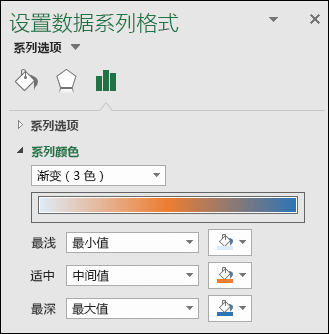 Excel 地图图表系列颜色选项