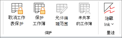 工作表”“取消保护工作表”