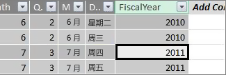Fiscal Year 列