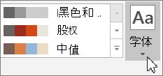 单击“字体”