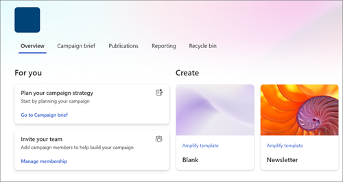Screenshot of the campaign landing page.