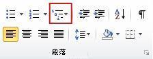 “多级列表”按钮