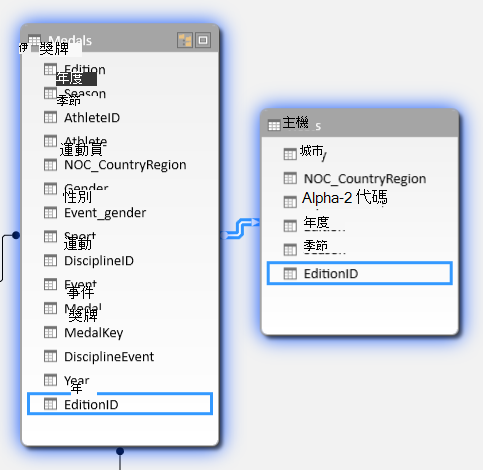 顯示資料表關聯的圖表檢視