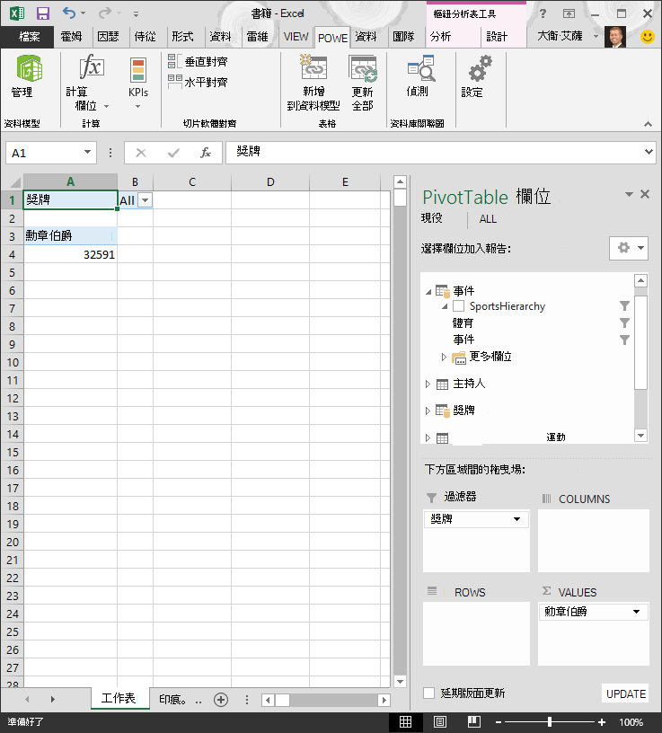 幾近空白的樞紐分析表