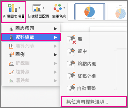 Mac 版 Office [新增圖表項目]