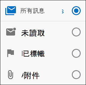 選擇你想如何篩選訊息