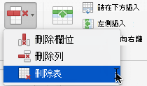 刪除欄位指令