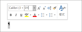 將字型大小設為 1