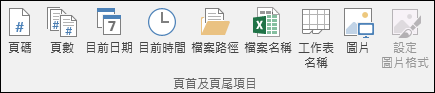 [頁首] & [設計] 功能區索引標籤