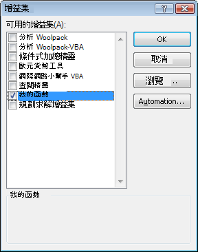 [增益集] 對話方塊