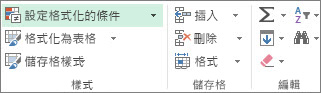 條件式格式設定