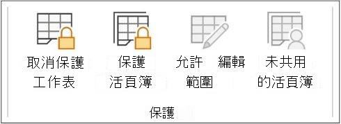 取消保護工作表