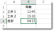 時間加起來超過 24 小時，未執行的結果為 4：15