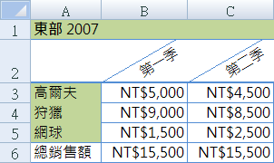 附有框線和背景色彩的文字