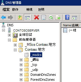 DNS 管理主控台