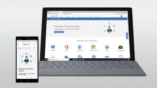 在 Android 和 Surface Pro 上開啟的網頁