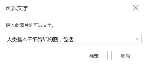 OneNote 网页版的可选文本对话框