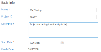 Project Online中的项目说明。
