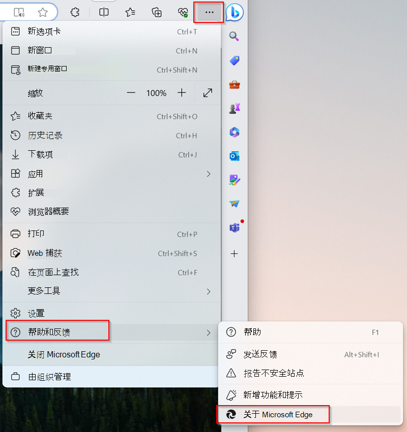 使Microsoft Edge 更新到最新版本