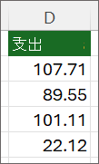 删除了值左对齐且绿色三角形警告的工作表图像