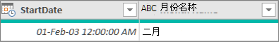 添加列以获取日期的月份名称