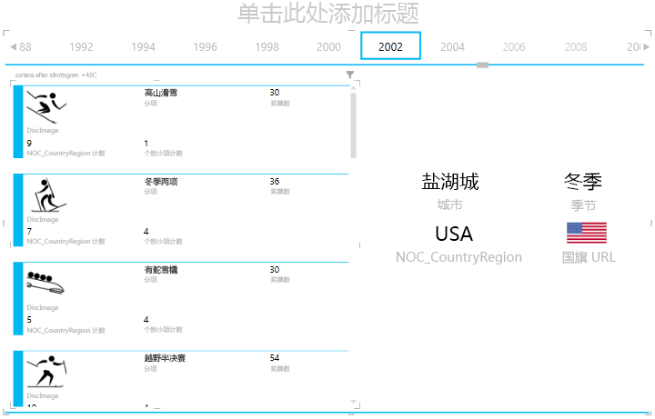 与 Power View 中的图块交互