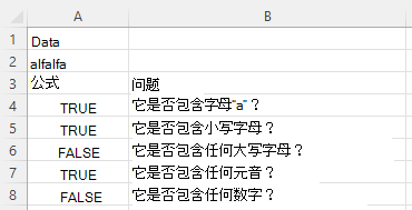 使用 REGEXTEXT 回答有关苜蓿这个词的各种问题